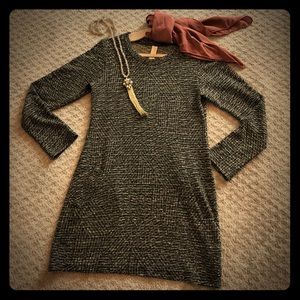 Comfy knit tunic dress with pockets